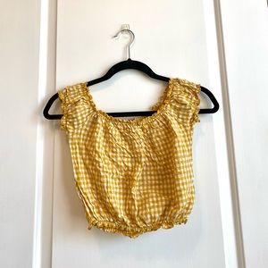 Yellow crop top